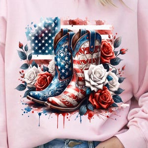 Patriotic Cowgirl boots PNG, 4th of July Memorial Day America Country Western Patriotic Coquette Fourth Of July Sublimation Design, Trendy America USA Popular PNG digital
This is a digital download for sublimation printing. No physical product will be shipped.

What’s Included?
✔ One high-quality PNG file (300 DPI, no watermarks)
✔ Size is 4096 x 4096 pixels, transparent background


This is NOT an SVG and cannot be used as a cutting file.