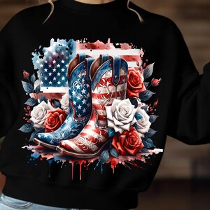 Patriotic Cowgirl boots PNG, 4th of July Memorial Day America Country Western Patriotic Coquette Fourth Of July Sublimation Design, Trendy America USA Popular PNG digital
This is a digital download for sublimation printing. No physical product will be shipped.

What’s Included?
✔ One high-quality PNG file (300 DPI, no watermarks)
✔ Size is 4096 x 4096 pixels, transparent background


This is NOT an SVG and cannot be used as a cutting file.