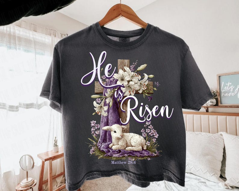 Jesus He Has Rison He is Risen Png, Jesus Easter Cross Lamb Lilies Christian Faith Bible ...