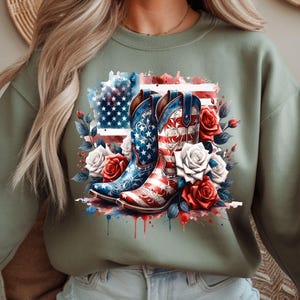 Patriotic Cowgirl boots PNG, 4th of July Memorial Day America Country Western Patriotic Coquette Fourth Of July Sublimation Design, Trendy America USA Popular PNG digital
This is a digital download for sublimation printing. No physical product will be shipped.

What’s Included?
✔ One high-quality PNG file (300 DPI, no watermarks)
✔ Size is 4096 x 4096 pixels, transparent background


This is NOT an SVG and cannot be used as a cutting file.