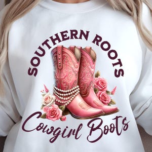 Bottes et perles PNG, Bottes de cow-girl du Sud Png Summer Vibes Western Spring Png Howdy Summer Beach Shirt Design POD Sublimation Design