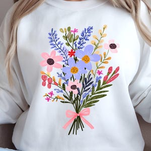 Sublimación de flores bohemias de verano, ramo abstracto de primavera, diseño de flores para camisetas femeninas, arte digital de pared con flores PNG