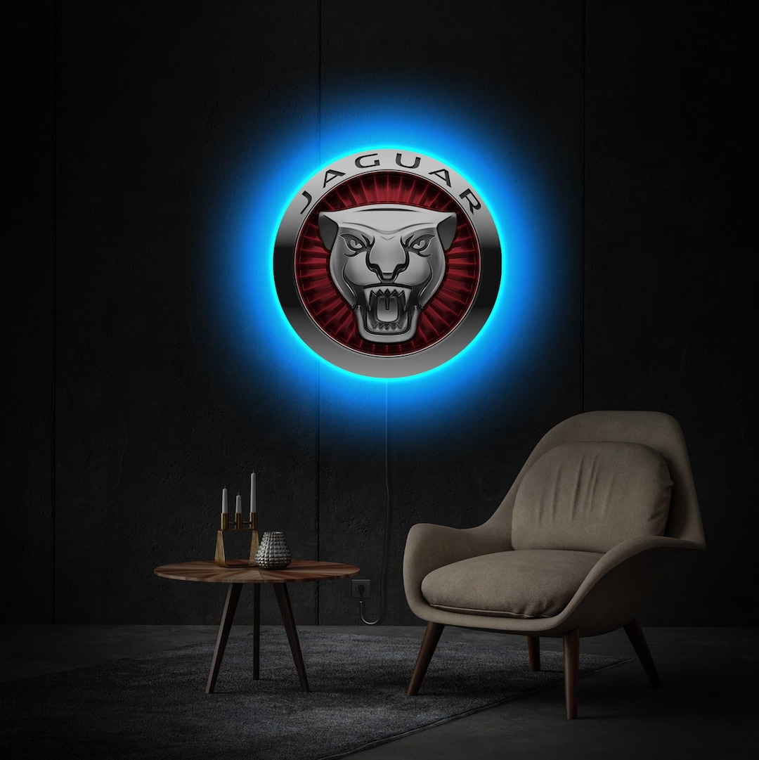 Jaguar Logo Lighted Jaguar Neon Sign Jaguar Led Sign Jaguar Etsy