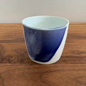 No Handle Mug | White Cup | Ceramic Coffee & Tea Mug | Porcelain Cup | Clay Cup | Handmade Gift