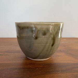 Green Ceramic Cup | No Handle Tea Cup | Handmade Gift | Pottery | Simple gift| One Of A Kind Pottery Cup
