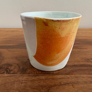 No Handle Mug | White Cup | Ceramic Coffee & Tea Mug | Porcelain Cup | Clay Cup | Handmade Gift