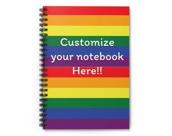 FREE SHIPPING!! Personalized Rainbow Cover Journal, Custom Journal, Rainbow Notebook, Fun Gift, Silly Gift