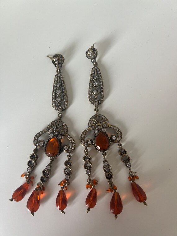 Handmade Vintage Chandelier Earrings from India - image 1