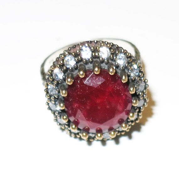 Authentic Handmade Turkish Ottoman Ruby Jewelry S… - image 2