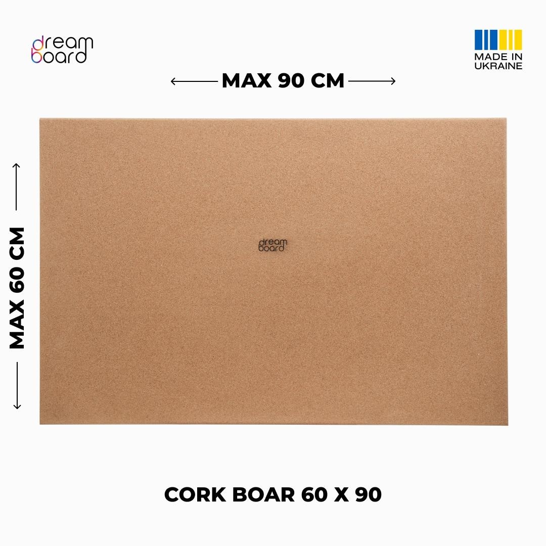 Fresh Look at Large Cork Board For Wall Dream Board L 60X90 Cm