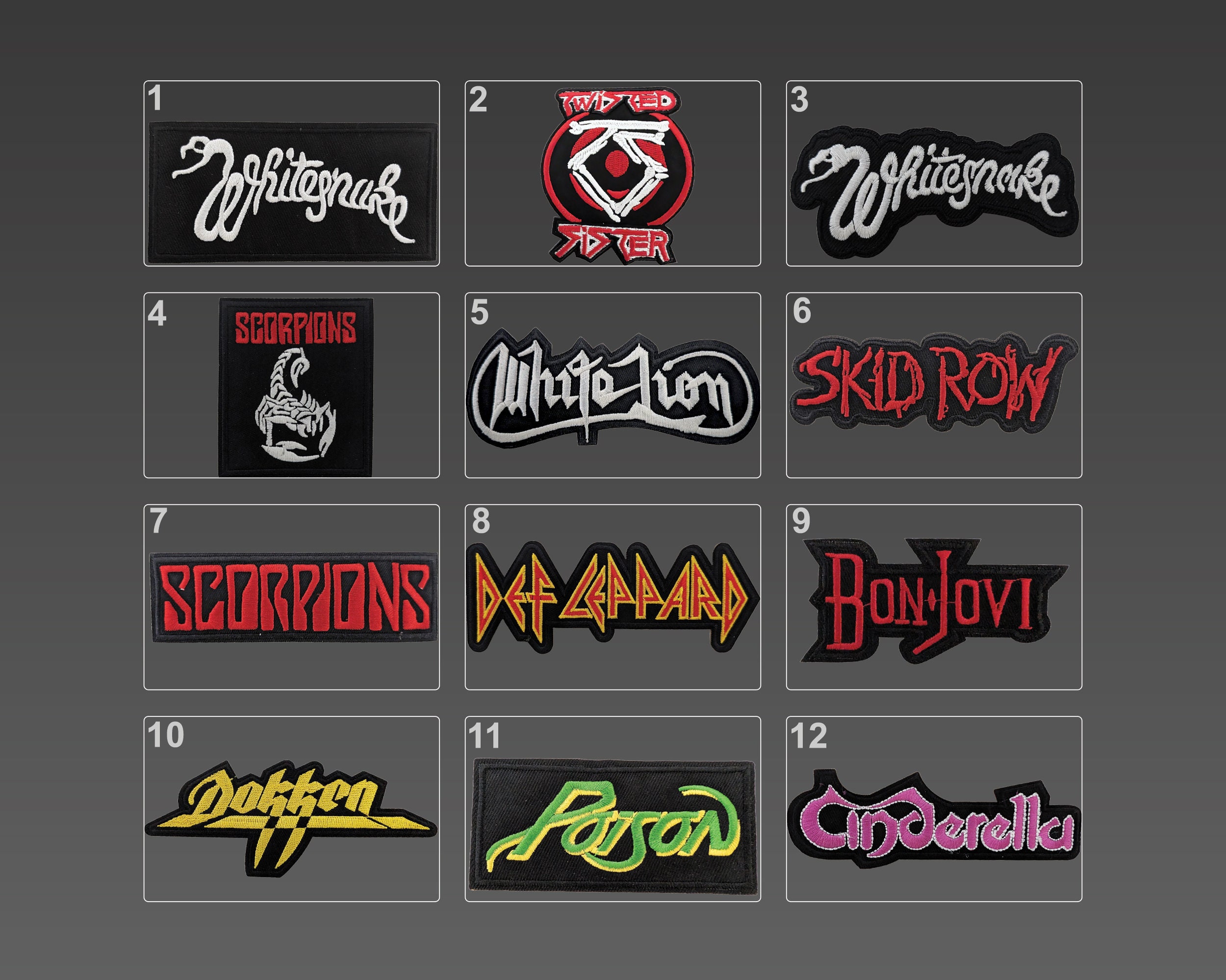 Heavy Metal Patches, Rock Band Patches, Embroidery Patches, Iron on Patches, DIY Music Patches