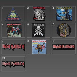 Iron Maiden Band Patches, Heavy Metal Patches, Embroidery Patches, Iron On Patches, Jacket Patches, Iron Maiden Killers Patches, Metal Bands