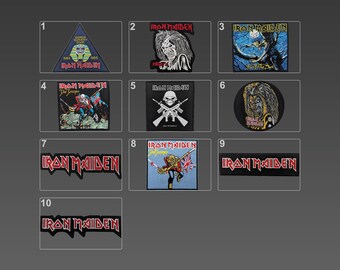 Iron Maiden Band Patches, Heavy Metal Patches, Embroidery Patches, Iron On Patches, Jacket Patches, Iron Maiden Killers Patches, Metal Bands