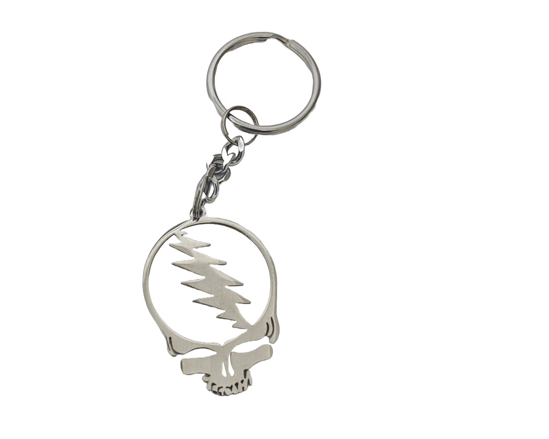 Grateful Dead Key Chain, Grateful Dead Skull Key Chain, Skull Shape