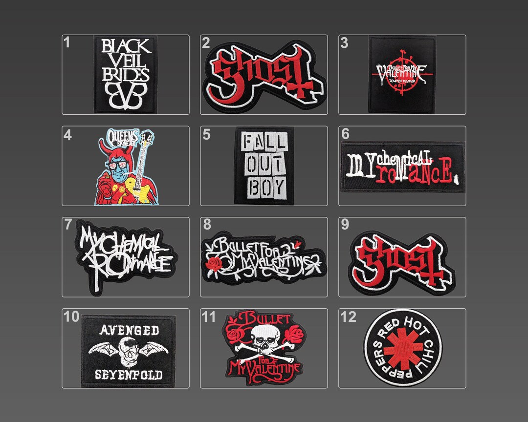Rock Band Patches, Rock Group Patches, Embroidery Patches, Iron on