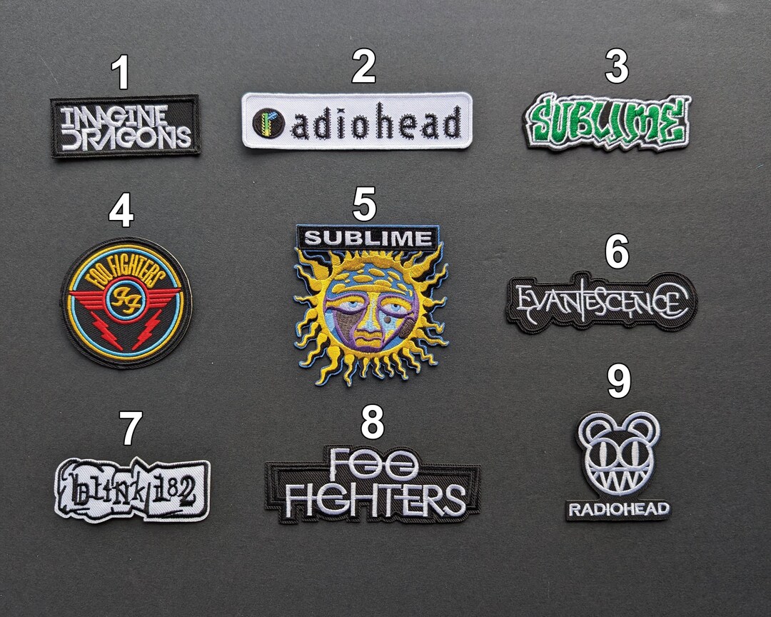 Rock Band Patches, Rock Patch, Embroidery Patches, Iron on Patches, DIY