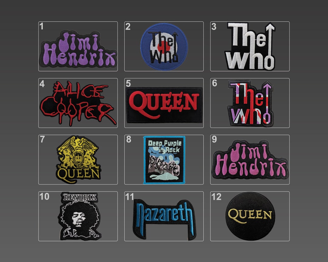 Classic Rock Patches, Rock Band Patches, Embroidery Patches, Iron on