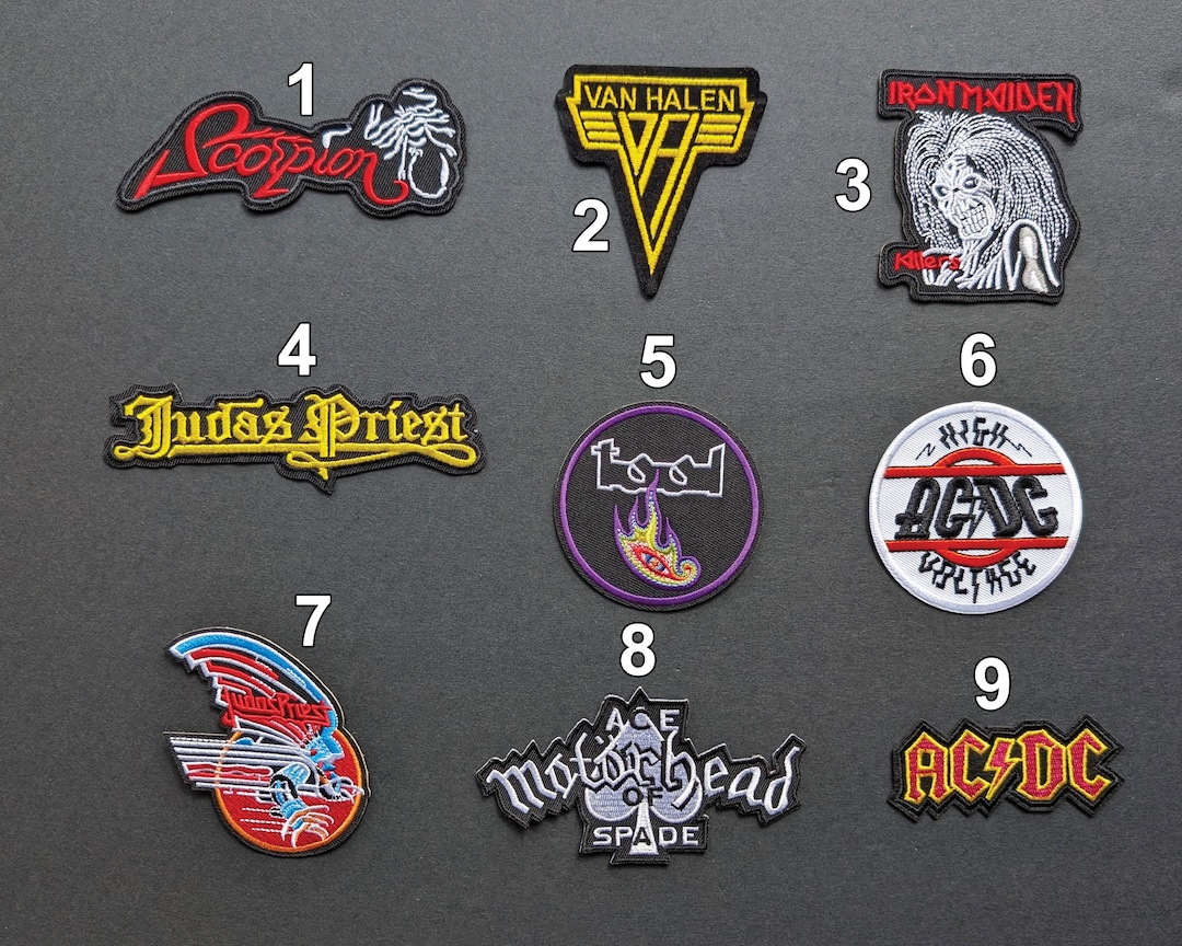 Heavy Metal Patches Rock Patches Embroidery Patches Iron on Etsy