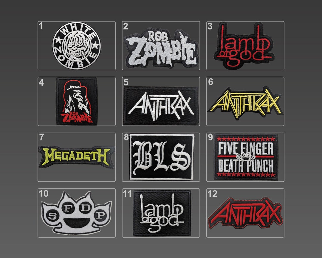 Heavy Metal Patches, Rock Patches, Embroidery Patches, Iron on Patches, DIY Music Patches, Hard