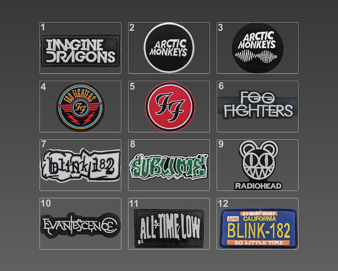 Rock Band Patches, Rock Patch, Embroidery Patches, Iron on Patches, DIY