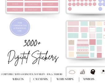 Everyday Stickers for Good notes, Pre cropped Good notes, Planner Stickers, Digital Sticker Book, Commercial Use, Personal, iPad Stickers