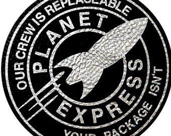 Retro Rocket Faux Leather Patch | Planet Express Inspired