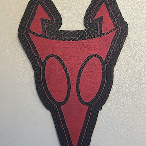 Invader Zim Irken armada patch zwart en rood
