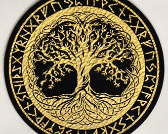Patch Ricamato Termoadesivo Viking Odin - Runa Alfabeto - 50x50mm - Fatto In Francia - 4