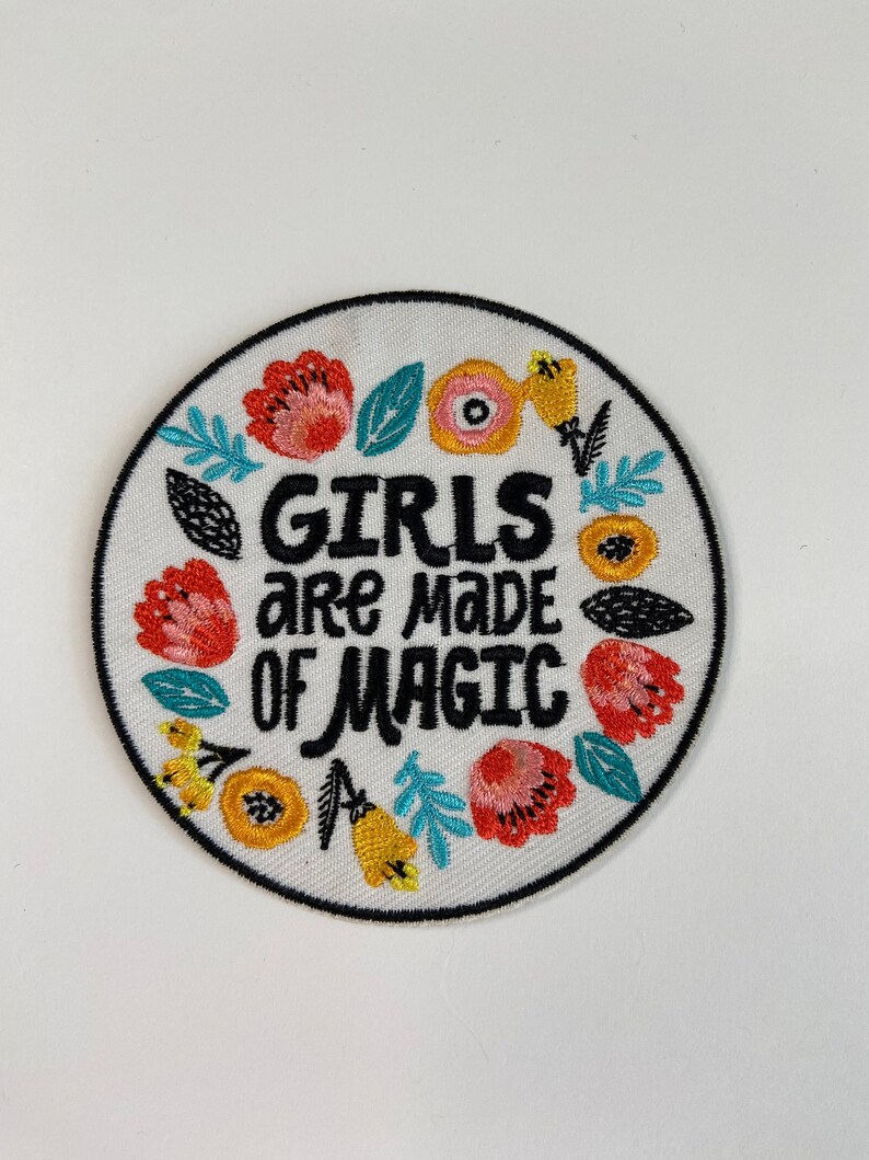 Girls Are Made of Magic Girl Power Iron-on Patch Embroidered Applique ...