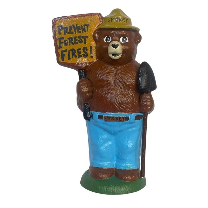Smokey the Bear Bank - Etsy