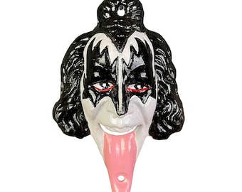 Kiss Tongue Gene Simmons Cast Iron Wall Bottle Opener & screws Man Cave Bar Rock