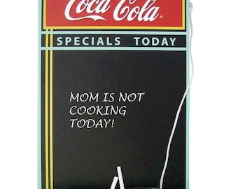 Coca-Cola Wood Chalkboard Home Family Kitchen Shopping list - Coke Bar