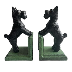 Gusseisen Black Scottish Terrier Buchstützen