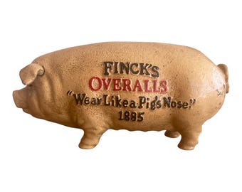 Vintage Finck's “detroit -special”overalls Porcelin Sign in Good