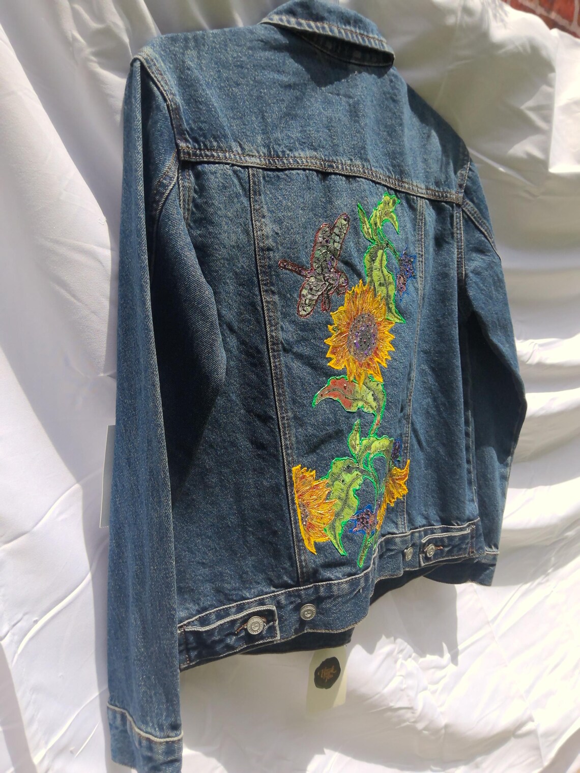 Women Denim Jacket Enhanced - Sunflower - Etsy