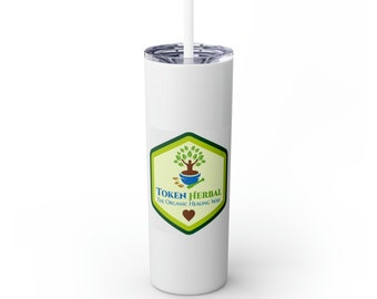 Skinny Tumbler with Straw, 20oz