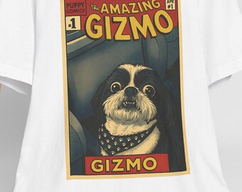 Niestandardowa koszulka unisex w stylu komiksowym dla zwierząt, spersonalizowany obraz, świetna dla miłośników zwierząt, zabawna koszulka dla zwierząt, koszulka graficzna, prezent dla miłośników zwierząt