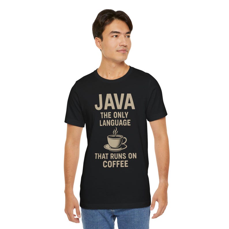 Koszulka Java Code Coffee Programmer Unisex, koszulka z prezentem kodowania, koszulka z informatyki, koszulka z humorem programisty, prezent dla miłośnika Javy zdjęcie 4