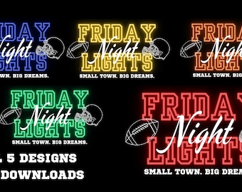 Friday Night Lights Football PNG, Cricut Sublimation (Digital Download)