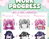 Custom Chibi Emote for Streaming | Discord, Kick and Twitch Emote | Chibi Custom Emote | Summer Emote Pack