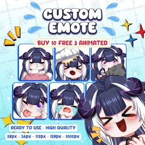 Benutzerdefinierte Twitch-Emotes, animierte Emotes, Vtuber-Emotes, Kick-Emotes, Anime-Emotes, Haustier-Emotes für Ihren Stream auf YouTube