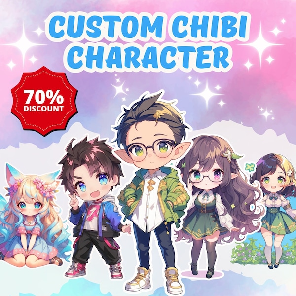 CUSTOM CHIBI | Chibi Emotes, Custom Chibi Commission, Custom Portrait, Chibi Character, Chibi, Anime Pngtuber, Cute Anime Chibi, Pet, Fanart