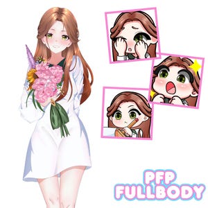 A complete anime pfp featuring a full body OC design that captures both character and style. Ideal as a profile picture, avatar or icon for twitch creators and profile social media users who want a detailed anime illustration and custom PFP Commission.