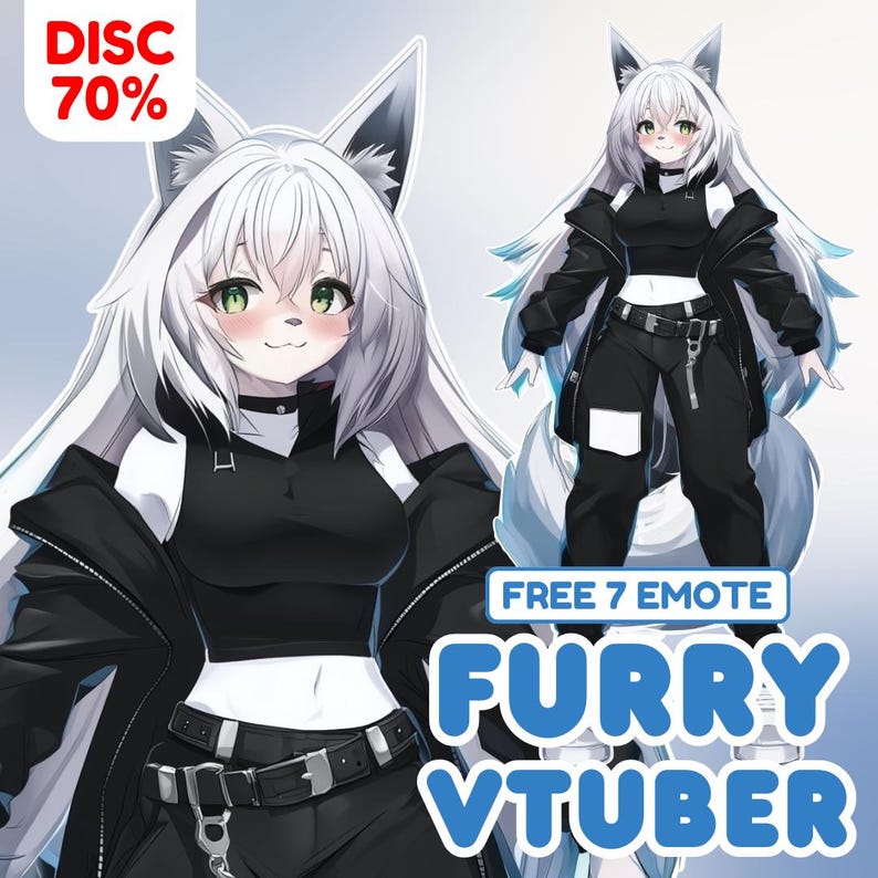 Custom Furry Live2d Vtuber Model: Full Rig & Character Design - Etsy