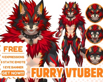 Modelo VTuber personalizado de Furry Live2D: Diseño completo de plataforma y personajes