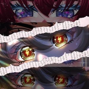 Anpassad Anime Eyes-banner: Twitch, YouTube, Discord Vtuber-design