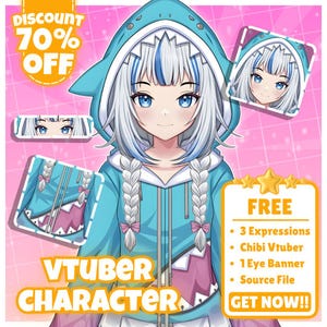 Aangepast Live2D Vtuber-model: commissie: animekunst, commercieel gebruik