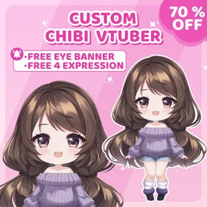 Custom Chibi Live2D Model | Chibi Vtuber Commission | Vtuber design | Vtuber Chibi | Live2D Commission | Cute Vtuber Chibi | Live2D Model