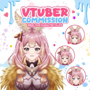 Custom Live 2D VTuber Model, Live2D Avatar Fully Rigged