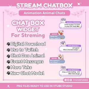 Happy Chat Box Widget for Twitch, Fully Customizable With Your Own Images, Roles, Chatbox for Twitch Customizable StreamElements Widget OBS